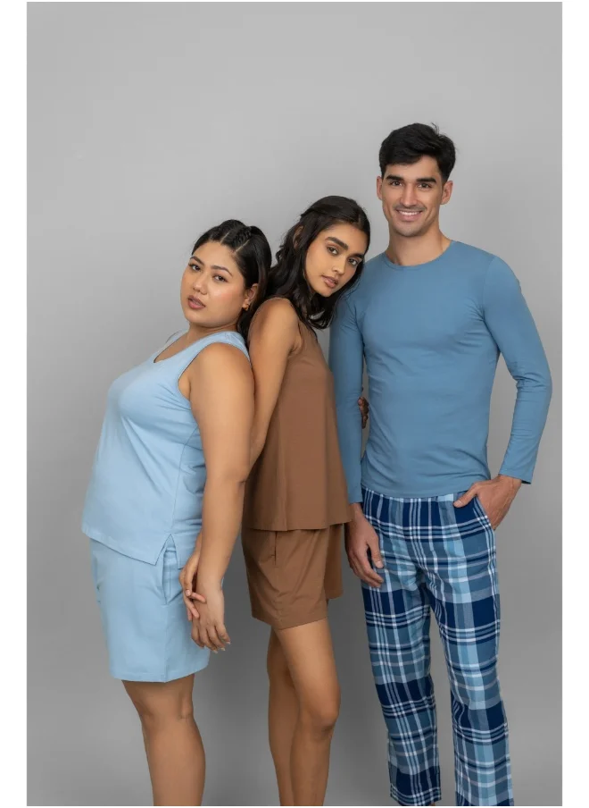 NeceSera Home Brown Straight Supima Lounge Set