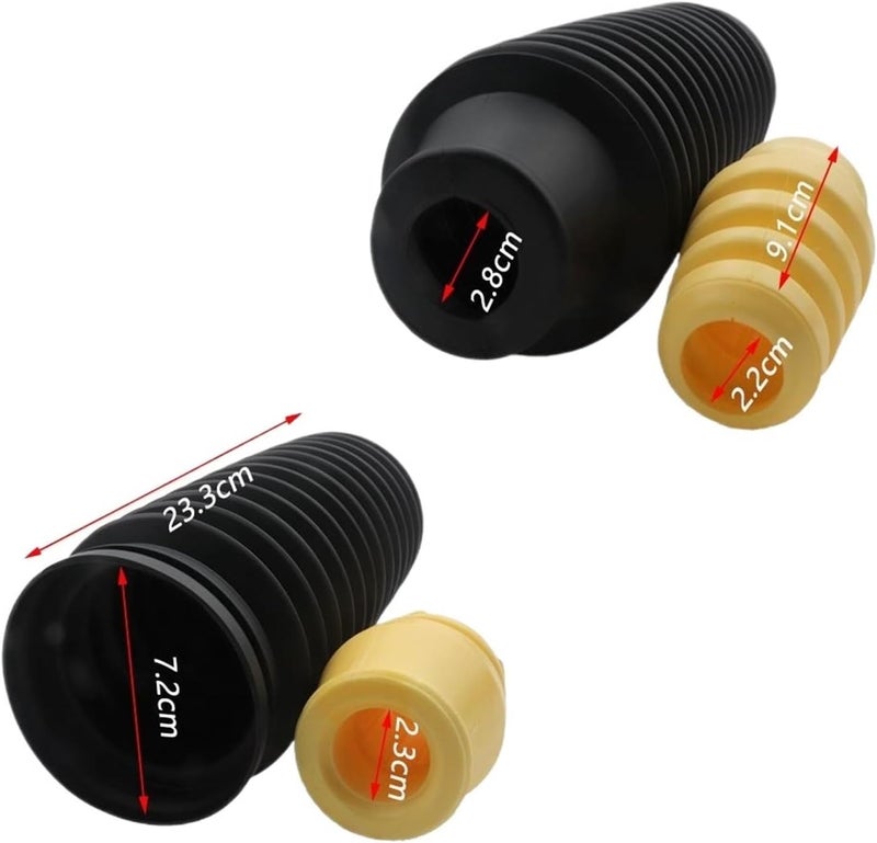 Vuzmode Front Dust Cover Air Shock Absorber Rubber Bellow Dust Boot Set - Image 2