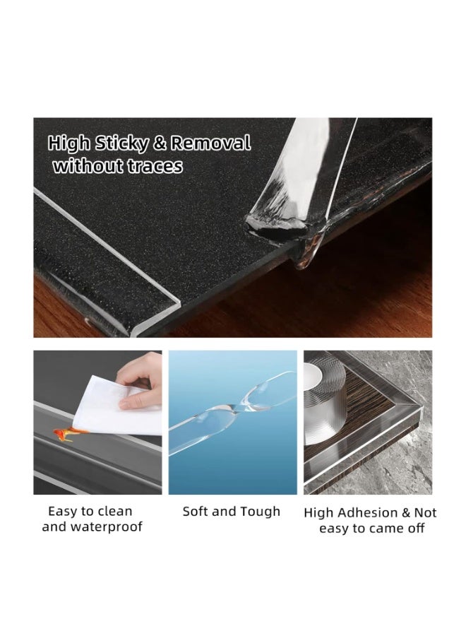 3cm x 5m,Clear Edge Protector Strip Sharp Edge Wrap Cover Tape,Self Adhesive Protective Bumper Guards for Cabinet Door Desk Glass Table Bed Furniture, Kitchen Countertop, Waterproof - Image 5