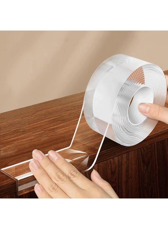3cm x 5m,Clear Edge Protector Strip Sharp Edge Wrap Cover Tape,Self Adhesive Protective Bumper Guards for Cabinet Door Desk Glass Table Bed Furniture, Kitchen Countertop, Waterproof - Image 1