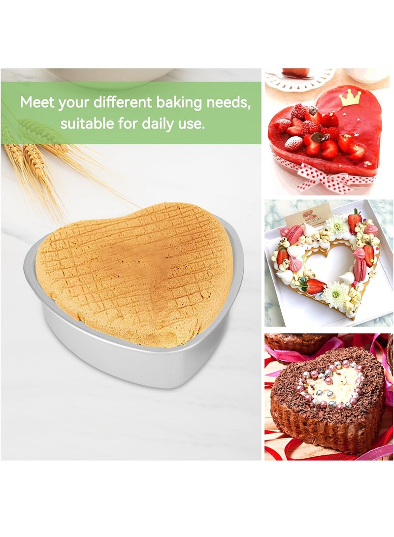 KASTWAVE Heart Shaped Cake Pan, 8 Inch Aluminium Cake Baking Pans, Muffin Cheesecake Mold Bakeware with Removable Bottom, Nonstick Heart Shaped Molds for Kitchen Birthday Wedding - Image 5