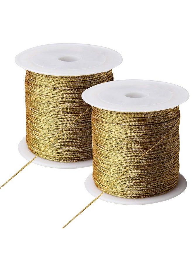 218 Yards/656 Feet Metallic Cord Gold Twine, 2 Spool Gold Thread String For Bracelet Making Jewelry Making Thread Gold Craft String Tinsel String Craft Making Cord(0.5Mm) - pzsku/Z6CB67F0D58038AE8B83EZ/45/_/1733730344/13601fdc-7424-4c04-9b78-435db0362ecd