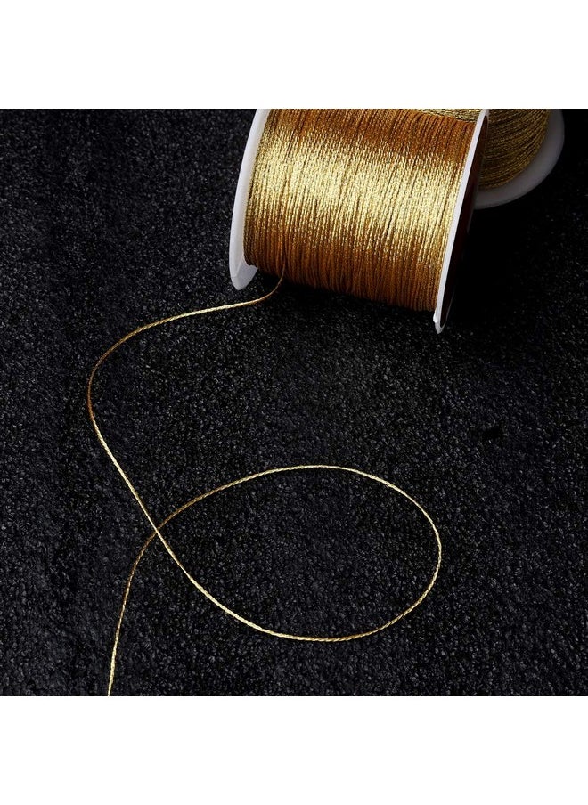 218 Yards/656 Feet Metallic Cord Gold Twine, 2 Spool Gold Thread String For Bracelet Making Jewelry Making Thread Gold Craft String Tinsel String Craft Making Cord(0.5Mm) - pzsku/Z6CB67F0D58038AE8B83EZ/45/_/1733730381/7b746c44-1a2c-41f6-9f5d-e7e4fadb2fff