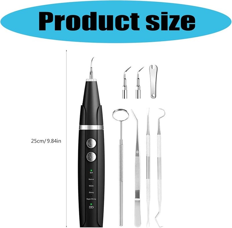 Ultrasonic Dog Teeth Cleaning Kit with Tweezers Plaque Tartar Remover Travel Toothbrush - Image 4