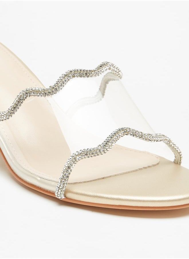 Flora Bella By Shoexpress WomenS Embellished SlipOn Sandals With Block Heels  - Image 5