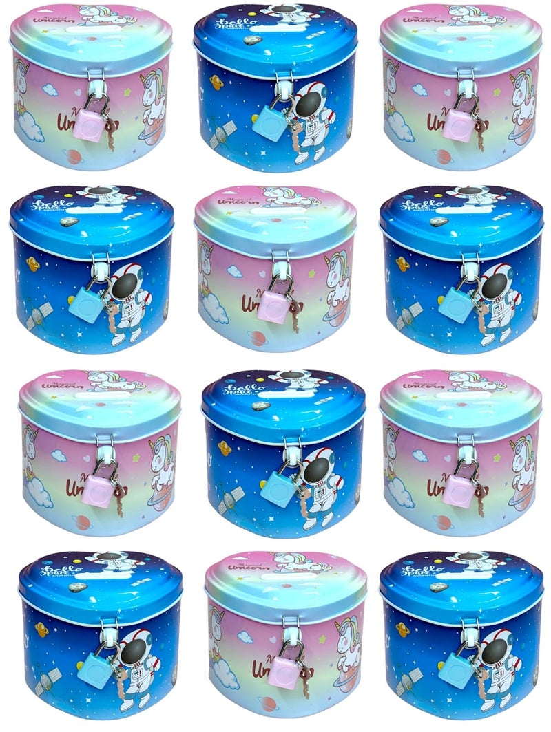 Tera13 TERA 13 Cartoon Money Bank for Kids, Piggy Bank Saving Box (6 pcs) with Lock, Girls and Boys Coin Box, Birthday Return Gifts - Image 3