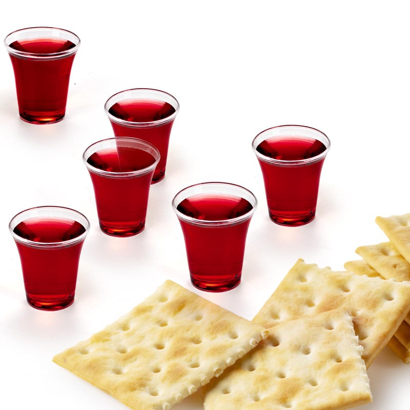 Bekith 1000 Pack Communion Cups, Plastic Disposable Cup Fits Standard Holy Communion Trays, 0.5 Ounce, Clear - Image 4