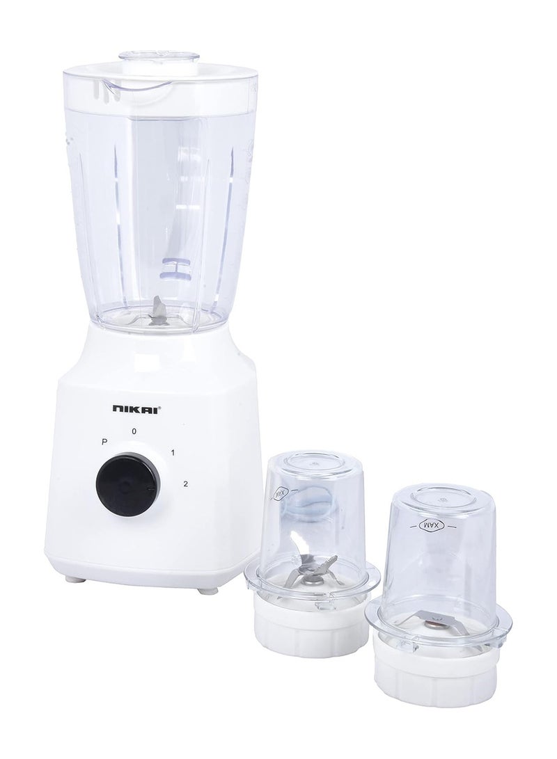 NIKAI 2 speed with pulse 1.5L plastic jar with 1 dry mill, extra 1.5L plastic jar with safety thermostat Capacity 350-600W 1.5 L 350 W NB1900NA1/ NB2900EB2 White - Image 1