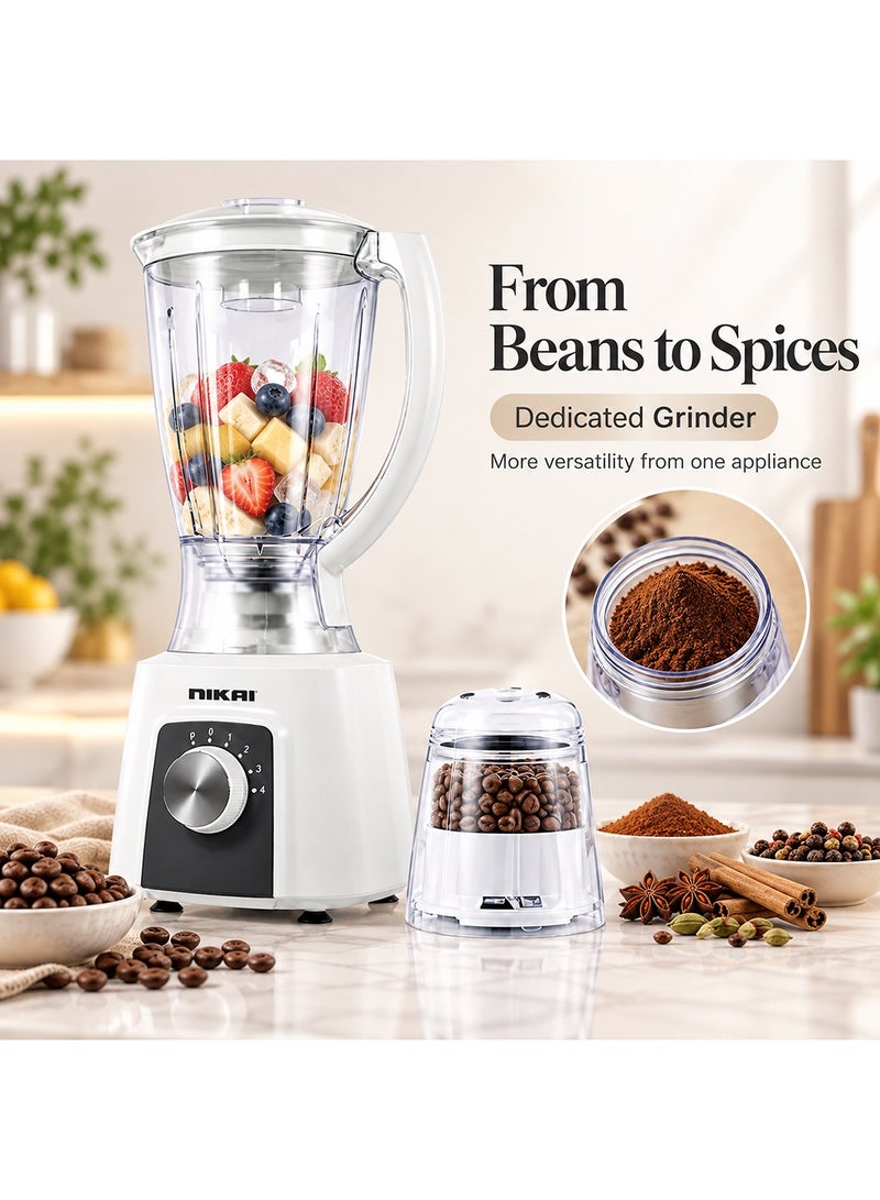 نيكاي خلاط كهربائي 3 في 1 1.5 L 350 W NB1900NA1/ NB2900EB2 أبيض/ شفاف - Image 3