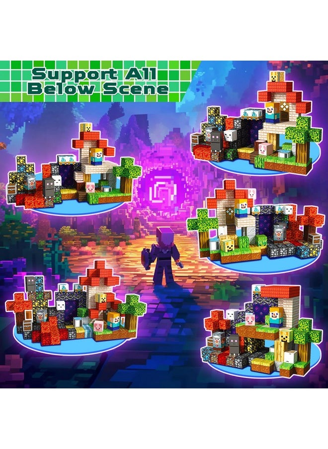 magneverse 150 PCS Magnetic Blocks - Magnetic Building Block for Kids Ages 4-8, Magnet Blocks Sets for Stacking, Magnet Cubes Building Toys for Boys Girls Ages 3 4 5 6 7 8-12 Birthday Gift  - Image 3