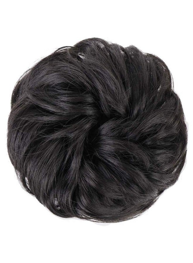 LUSH LOCKS ® 1Pcs Messy Bun & Juda Hair Scrunchies Messy Bun Synthetic Hair Piece For Women Curly Wavy Scrunchy Updo Bun Extensions  - Image 2