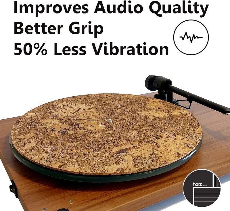 Taz Studio Premium slipmat- Cork Turntable Mat for Better Sound Support on Vinyl LP Record Player- Decorative Specially Designed Cork [3mm Thick] Original Art Design-m4- Special - Image 2
