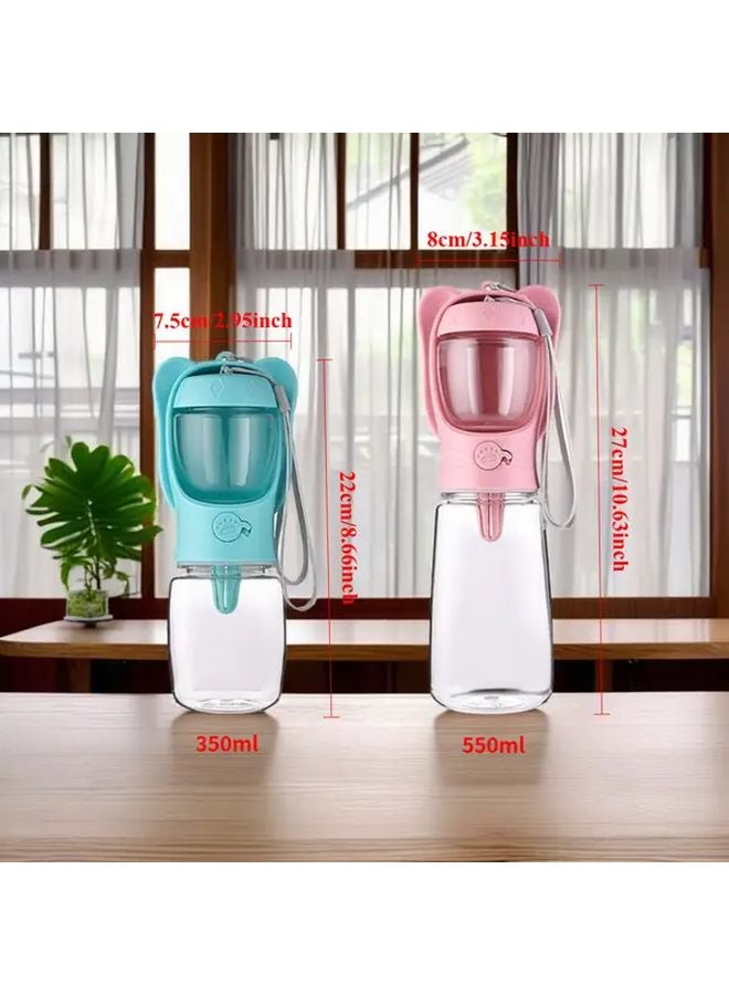 وعاء ماء محمول للحيوانات الأليفة 350 مل أبيض للكلاب والقطط للمشي الخارجي والتخييم والسفر - Image 3