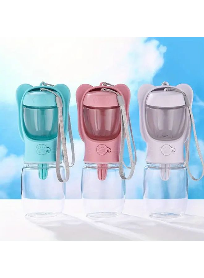 وعاء ماء محمول للحيوانات الأليفة 350 مل أبيض للكلاب والقطط للمشي الخارجي والتخييم والسفر - Image 2