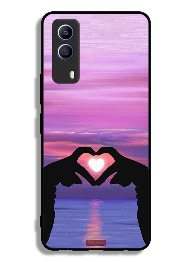 Tolwak Vivo T1x Protective Case Cover Heart Moon - Image 2