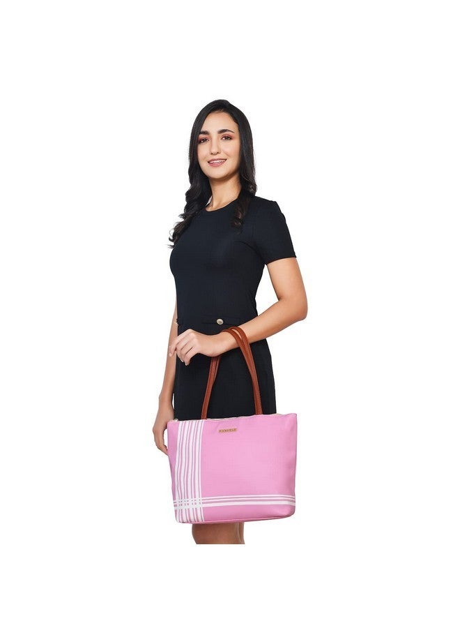 Caprese Womens Buddy T Large Soft Pink Shoulder Tote - Image 5