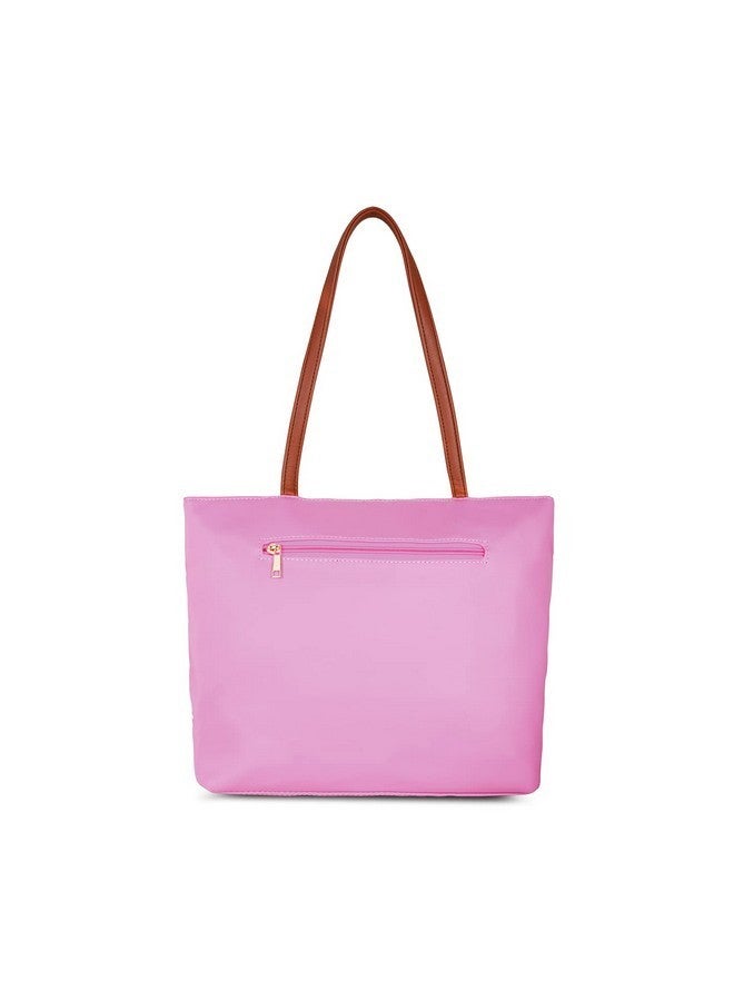 Caprese Womens Buddy T Large Soft Pink Shoulder Tote - Image 4