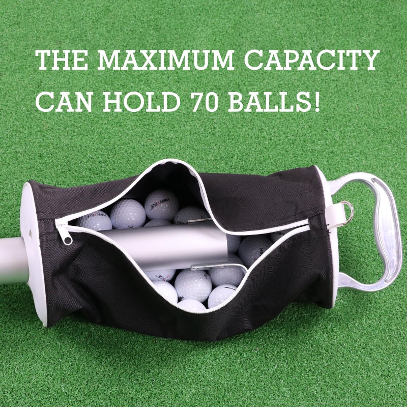 HOW TRUE Golf Ball Shag Bag with Aluminum Handle and Frame | Shag Bag for Golf Balls Golf Ball Retriever | Hold up to 70 Balls - Image 4