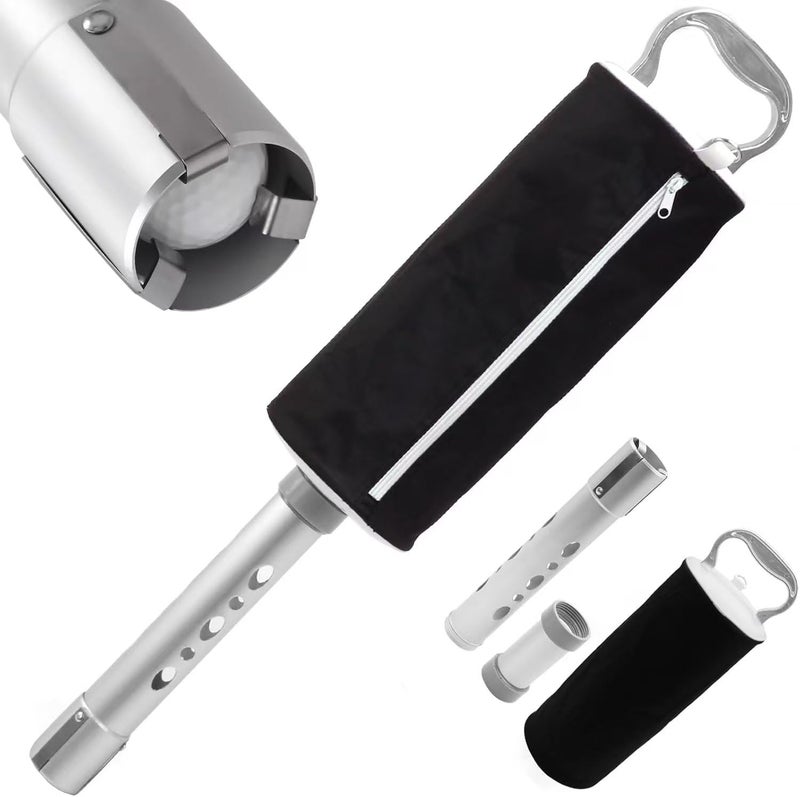 HOW TRUE Golf Ball Shag Bag with Aluminum Handle and Frame | Shag Bag for Golf Balls Golf Ball Retriever | Hold up to 70 Balls - Image 1