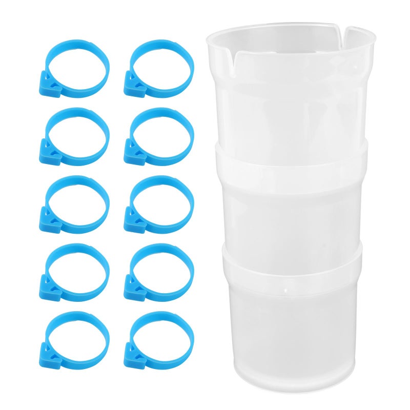 Fukaisu Piping Bag Holder for Filling Pastry Bags Holder Stand with 10 Sealing Ring Silicone Cake Decorating Accessory Stand Baking Tool Organizer Supplies for Cake Decorating Gadgets Icing Frosting Filling - Image 3