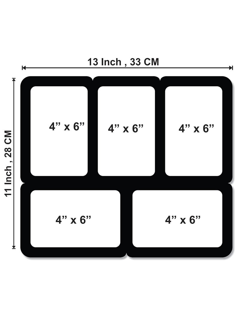 Creative Arts n Frames Creative Arts n Frames One Piece Joint less Wooden Multi Picture Collage Photo Frame Home Decor Items Wall Decoration for living room Gift Same5 11x13 inch 5 Photos Picture Frame  - Image 3