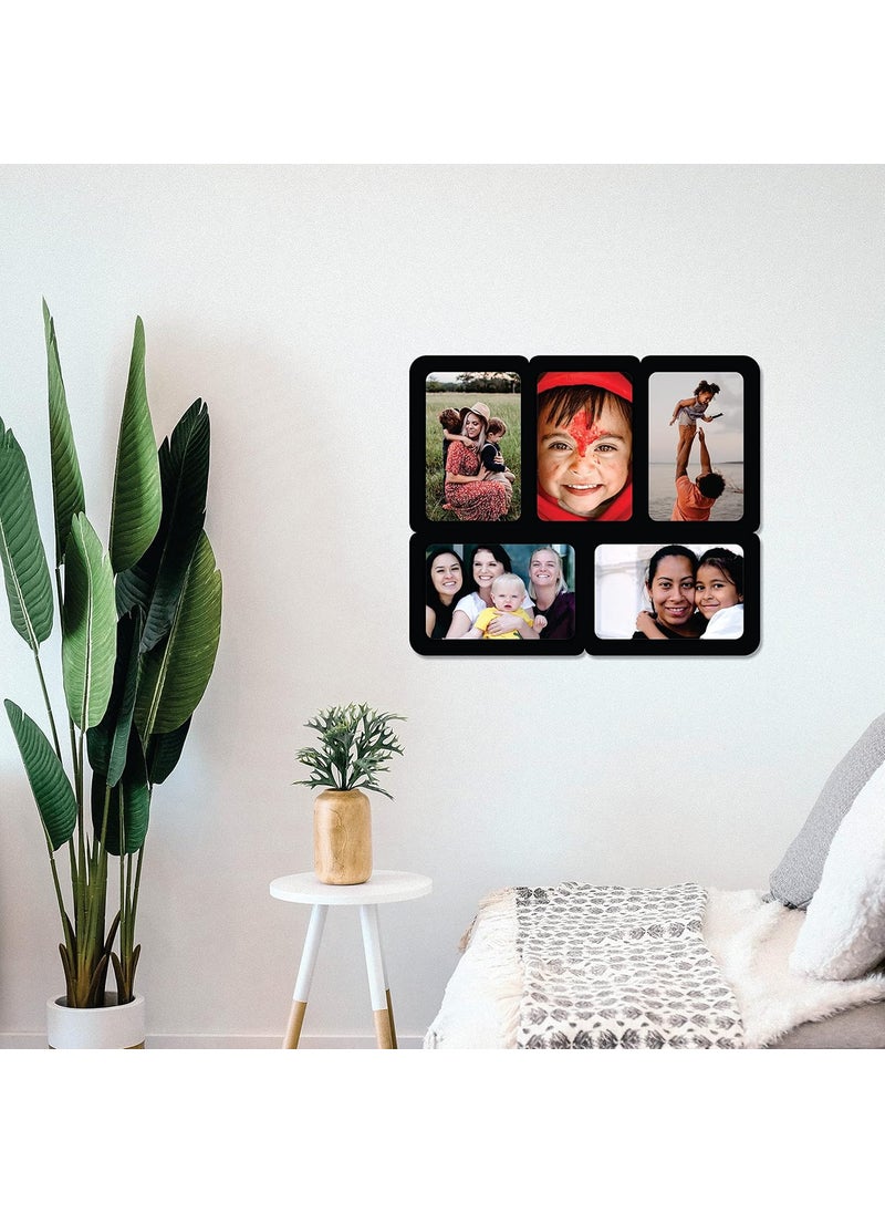 Creative Arts n Frames Creative Arts n Frames One Piece Joint less Wooden Multi Picture Collage Photo Frame Home Decor Items Wall Decoration for living room Gift Same5 11x13 inch 5 Photos Picture Frame  - Image 2