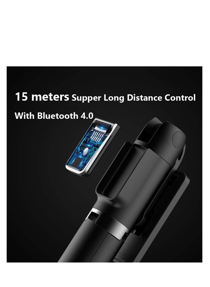 تايكوم عصا سيلفي من TyCom ، حامل ثلاثي القوائم قابل للتمديد لصور السيلفي 3 في 1 مع حامل للهاتف عن بعد لاسلكي بلوتوث قابل للفصل لهواتف iPhone 12 / Xs / iPhone 8 / iPhone 11 / 11pro ، Galaxy S10 / S9 Plus / S8 - Image 4