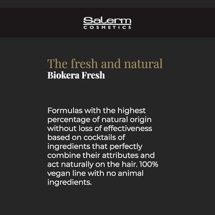 SALERM - Repair Shampoo Yellow Shot - Biokera Fresh - 1000 ml - Repairs and Protects - For Shiny, Frizz-Free Hair - Sulfate-Free and Paraben-Free Shampoo - Image 5