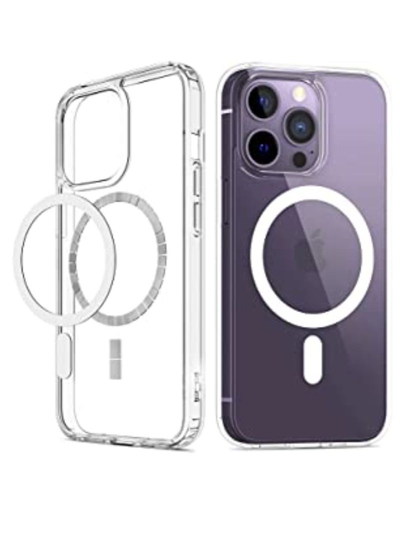 iPhone 14 Pro Magsafe Case Thin Magnetic Case, Yellowing-Resistant, Anti-Drop Shock Absorption, Anti-Scratch And Hard Back Crystal Case Cell Phone Cover For iPhone 14 Pro Case Clear - Image 2