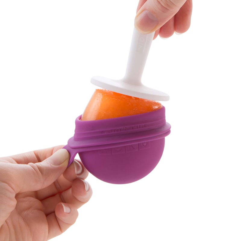 ZOKU Round Pop Molds - 4 Silicone Popsicle Molds with Reusable Sticks and Drip Guards, Easy-Release, BPA-Free - Image 4