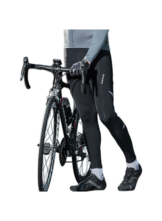 Sendik Men'S Spring And Summer Cycling Long Pants With Breathable Sponge Seat Cushion Bicycle Riding Pants【Dianshi】 Black Xxl - Image 2