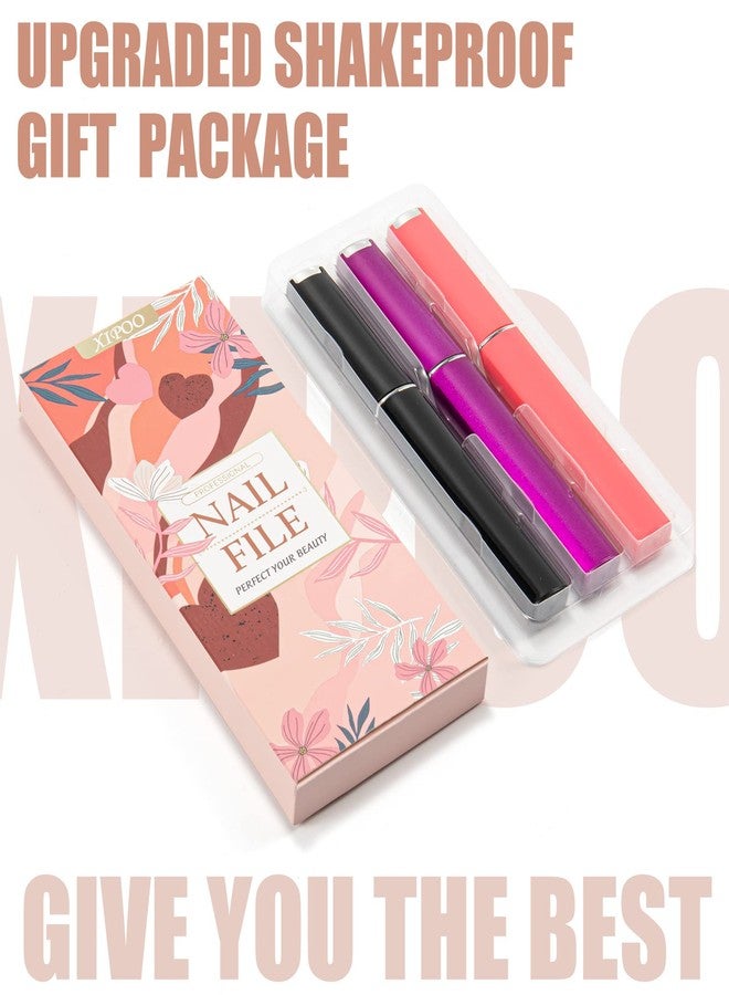 XIPOO Premium Crystal Glass Nail File - 3 Pack with Case, Professional Salon Manicure Tool for Natural Nails, Gift for Women and Girls - Image 3