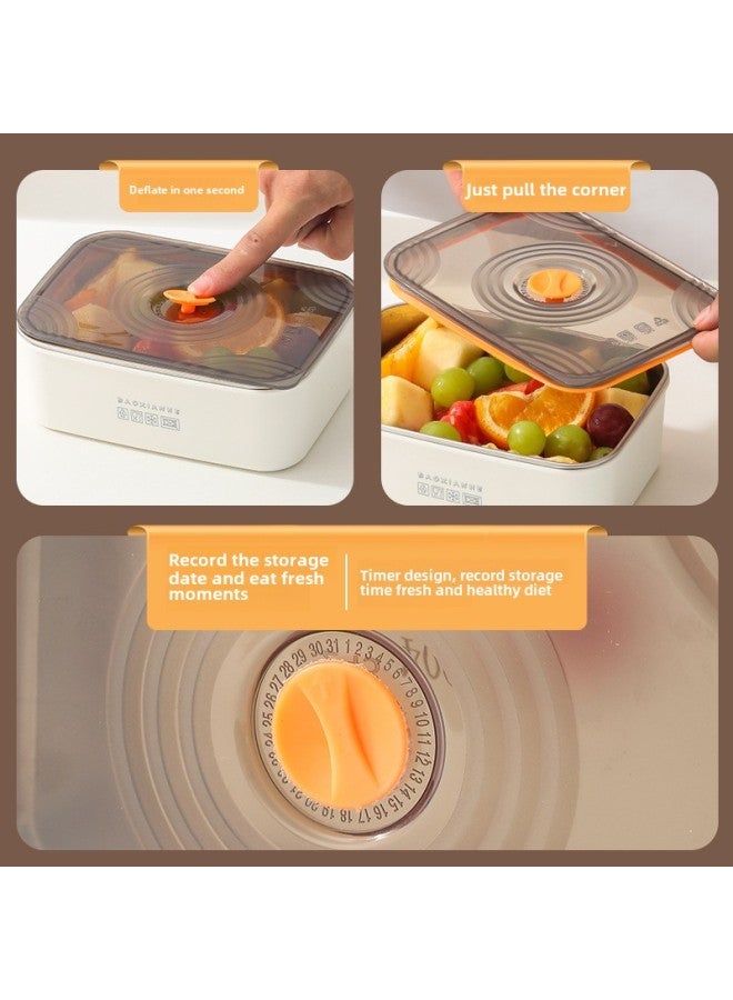 Macaron Stainless Steel Preservation Box Compressed Sealed Box Microwave Refrigerator Storage Box With Lid Leak-proof Fruit Lunch Box-Specifications:Electrolytic: Small Two-grids Crisper Box (orange)  - Image 5