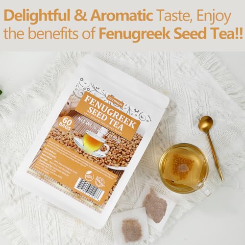 ULTHMOK Premium 60 Fenugreek Tea Bags, Made with 100% Natural Fenugreek Methi Fenogreco Seeds, No Additives & Caffeine Free. - Image 2