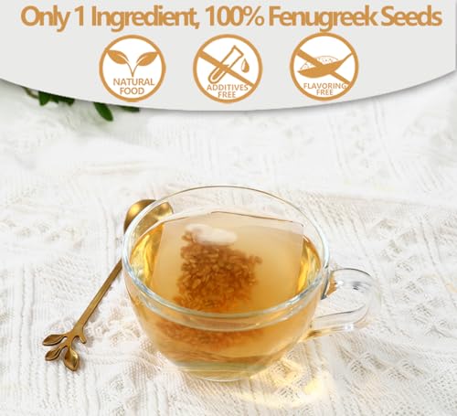ULTHMOK Premium 60 Fenugreek Tea Bags, Made with 100% Natural Fenugreek Methi Fenogreco Seeds, No Additives & Caffeine Free. - Image 5