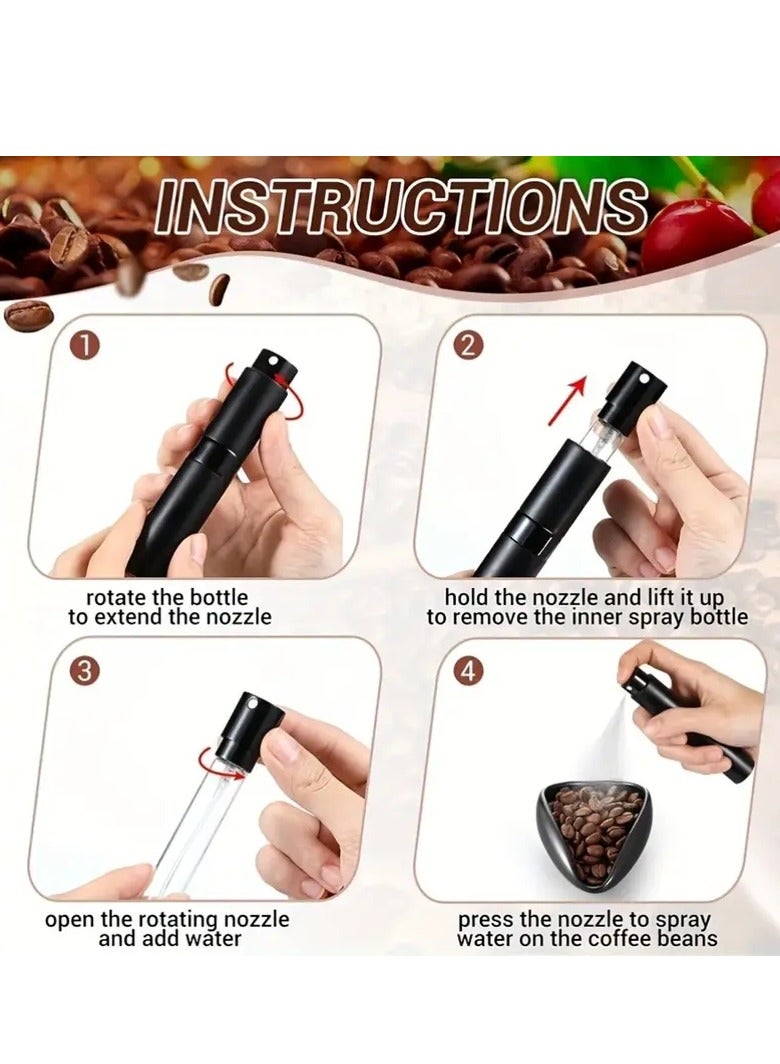 Coffee Bean tray and RDT Spray Bottle and Spoon 3-Piece Set, Coffee Bar Accessories, Ceramic Dosing Vessel, Single Dose Measuring Tray Kit, Coffee Lover Gift