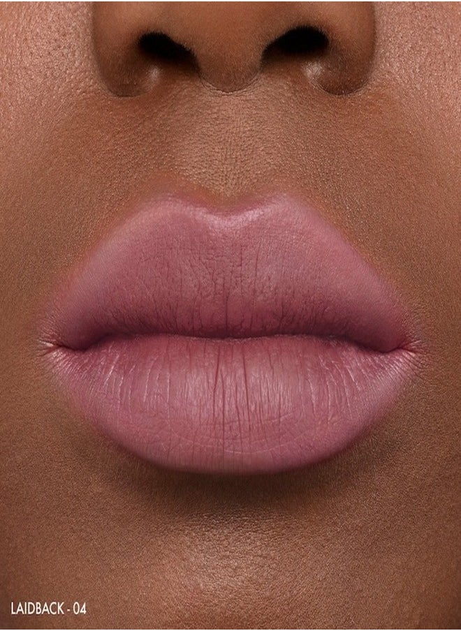 Sephora Collection Soft Matte & Easy - Smooth Matte Lip Color | Shade 4 Laid Back - Mauve Pink | Lightweight, Long-Lasting, Comfortable Wear | 4.5ml