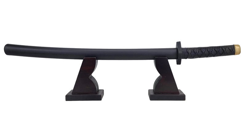 NANGOPOP NANGOPOP Wood Katana Sword Stand Display  Decent Japanese Samurai Sword Holder Wooden Rack for Knife Dagger at Home or Office