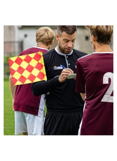 RATSAW Race Conducting Flags Set Referee Flag Whistle with Lanyard Soccer Red Yellow Cards Notebook and Pencil for Sports  Basketball  - Image 2