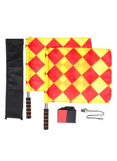 RATSAW Race Conducting Flags Set Referee Flag Whistle with Lanyard Soccer Red Yellow Cards Notebook and Pencil for Sports  Basketball  - Image 1