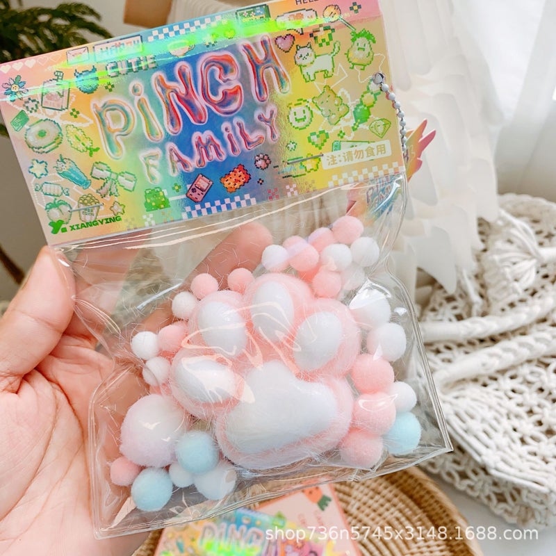 High-Appearance Super Cute Cat Paw Squishy Plush Ultra-Soft Stress Relief Toy Slow Rebound Internet-Famous Decompression Toy Cat Paw  Q - Image 4