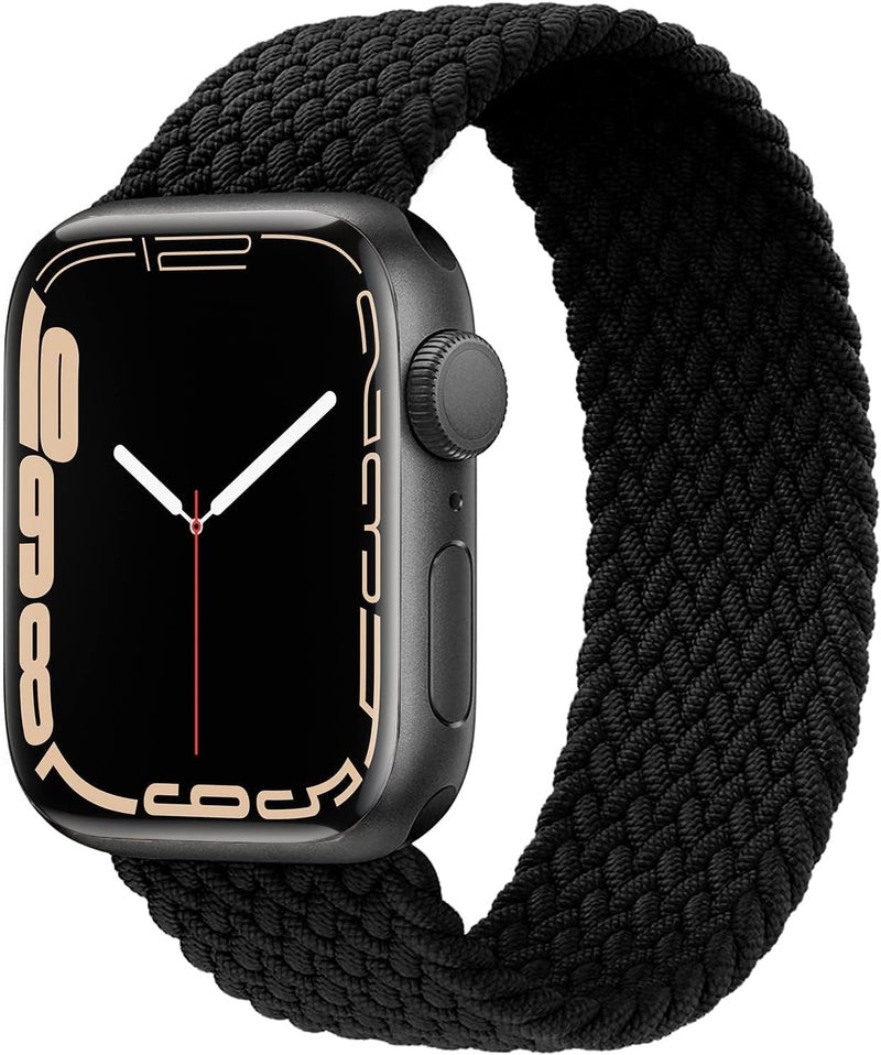 Braided Solo Loop Nylon Strap for Apple Watch, Elastic Bracelet for Series Ultra 2 | 9 | 8 Ultra | 8 | 7 | 6 | 5 | 4 | 3 | SE with metal connectors - Image 1