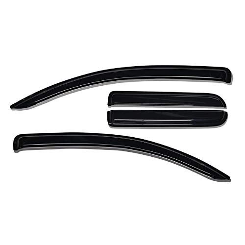 Lightronic واقي نافذة أوتوماتيكي خارجي لسيارة لايتترونيك، متين للغاية، يناسب تويوتا توندر 2007-2021، كابينة مزدوجة، حماية من الأشعة فوق البنفسجية، واقي مطر، واقي هواء أصلي، تركيب سهل بدون حفر، دخاني داكن، 4 قطع - Image 4