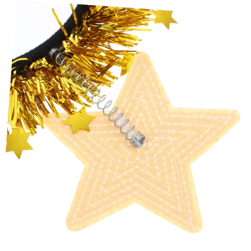 Golden Sequin Star Headband Women Party Photo Props Festive Birthday Holiday Accessory - Image 4