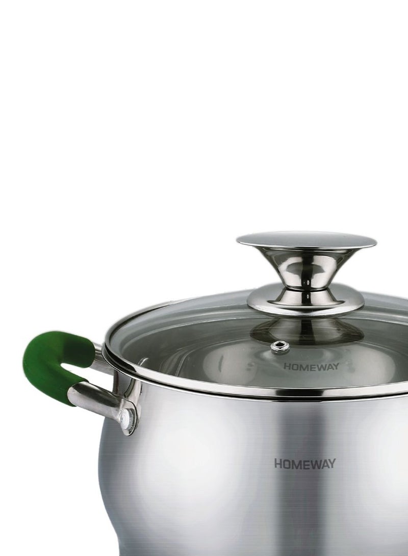 Homeway Stainless Steel Casserole with Lid - 26cm Durable Cookware for Efficient Cooking - Image 3