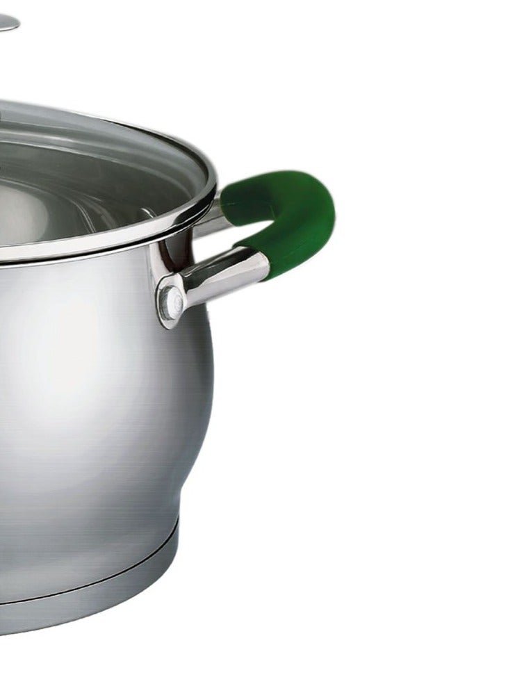 Homeway Stainless Steel Casserole with Lid - 26cm Durable Cookware for Efficient Cooking - Image 2