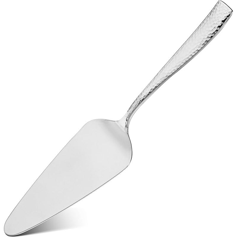 Hudson Essentials 8-Piece Hammered 18/10 Stainless Steel Flatware Serving Set - Hostess Silverware with Cake Knife & Cake Server - Image 3