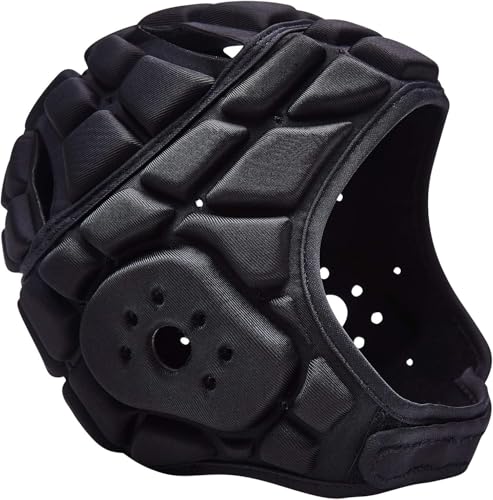 COOLOMG Softshelled Football Helmet 7v7 Soft Shell Flag Football Helmet Rugby Padded Headgear Soccer Goalie Goalkeeper Head Protector for Youth - Image 1