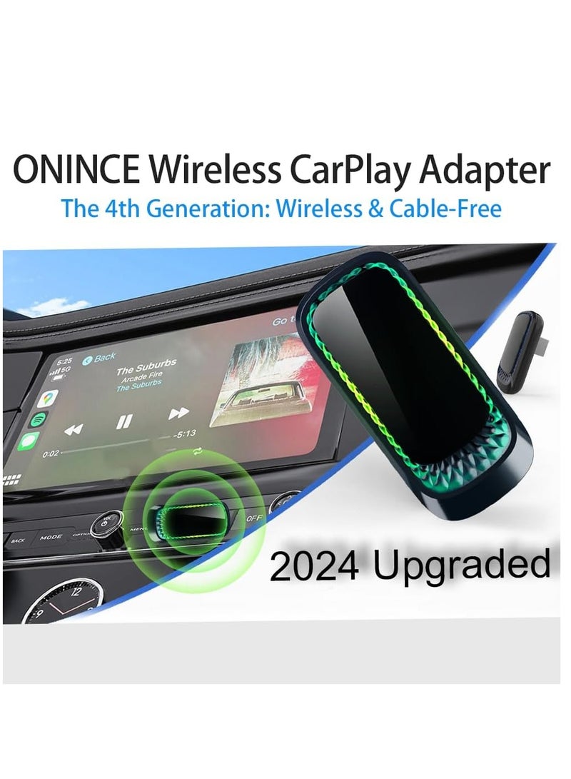 Wireless CarPlay Adapter 2024, Convert Wired CarPlay to Wireless, Only for Vehicles with Built-in Wired Apple CarPlay, Model T - Image 2