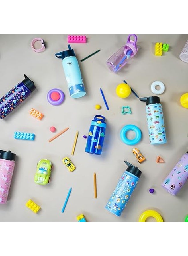 S2C Kids Water Bottle with Straw Lid – 550ml Stainless Steel, Double Wall Insulated, BPA-Free, Leak-Proof Bottle for School & Toddlers (MUSHROOM) - Image 5